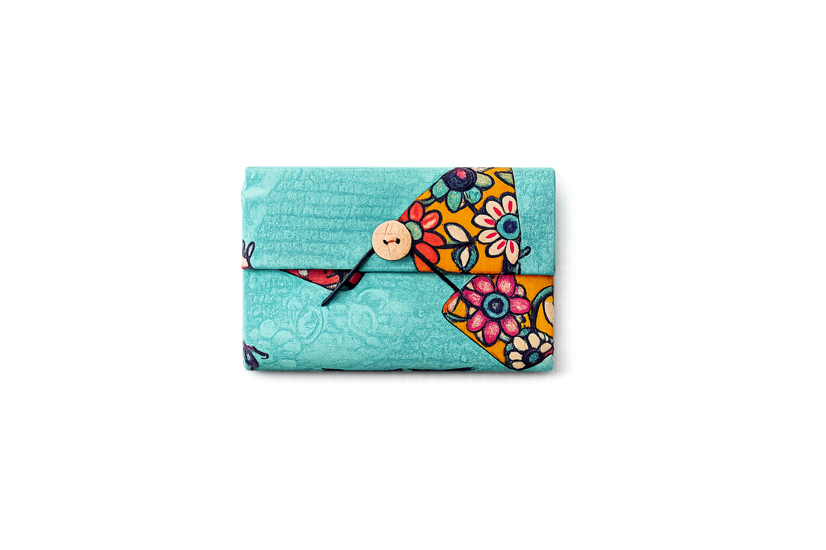 Premium Designer Textured Diary – Turquoise Floral Edition