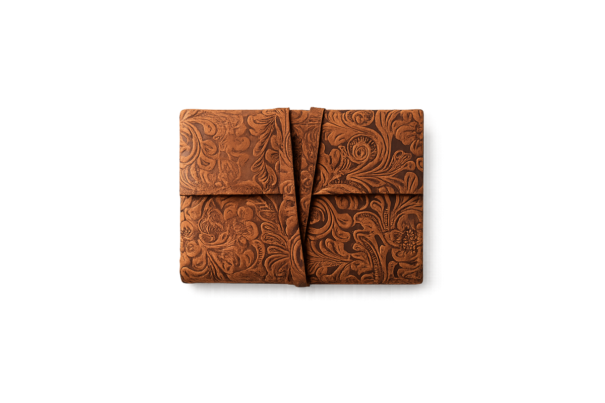 Luxury Embossed Leather Diary with Vintage Lock – Heritage Edition