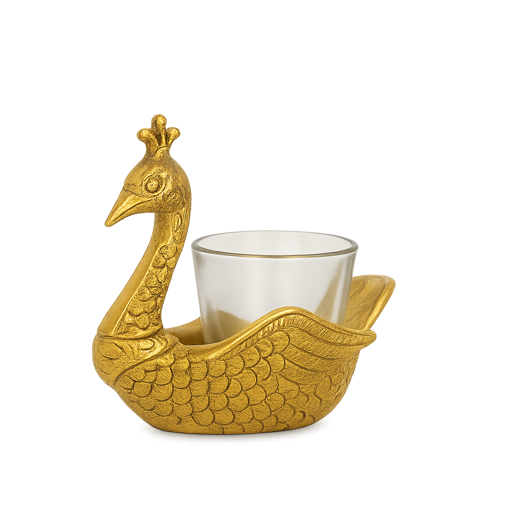 Handcrafted Metal Duck Candle Bowl