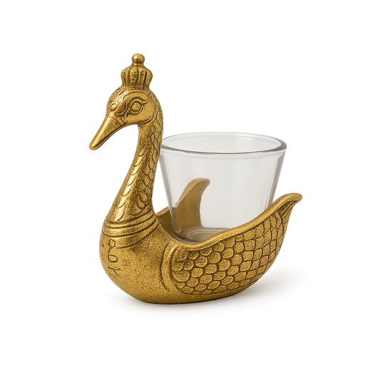 Handcrafted Metal Duck Candle Bowl