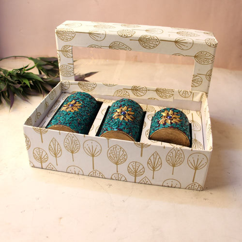 Wooden Candle Set