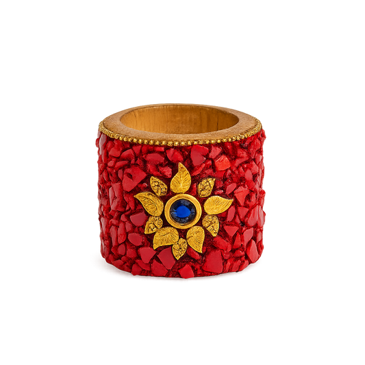 Handcrafted Wooden Stone Candle