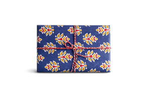 Premium Handcrafted Fabric Diary – Blue Floral Print 1
