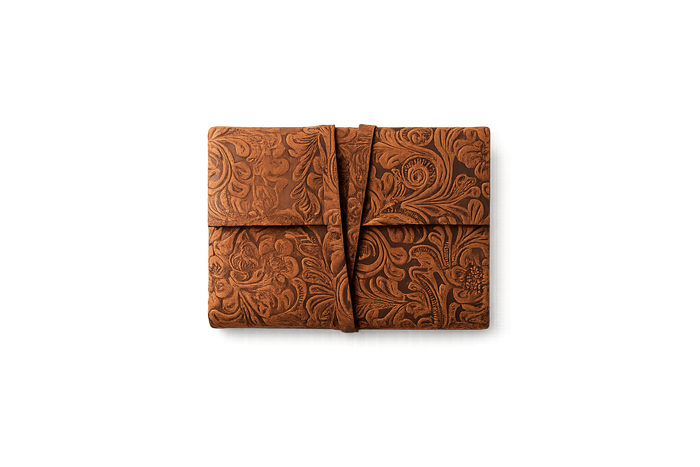 Luxury Embossed Leather Diary with Vintage Lock – Heritage Edition