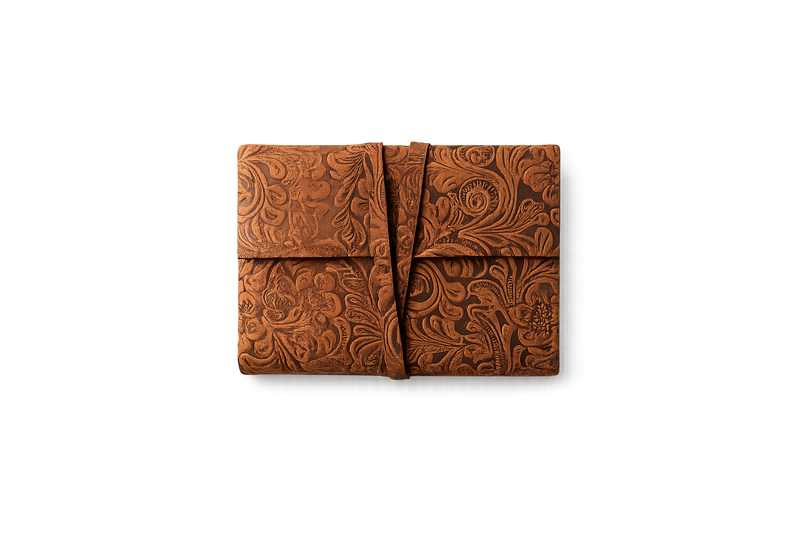 Luxury Embossed Leather Diary with Vintage Lock – Heritage Edition
