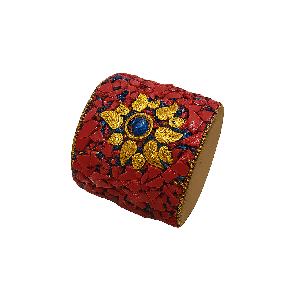 Handcrafted Wooden Stone Candle