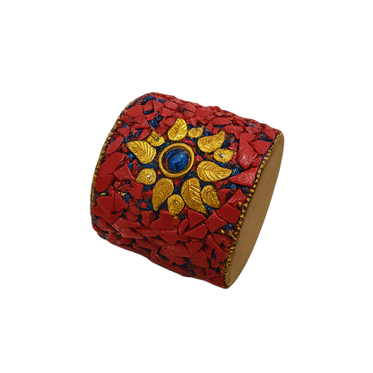 Handcrafted Wooden Stone Candle