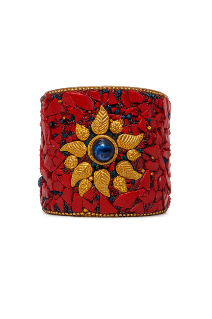 Handcrafted Wooden Stone Candle