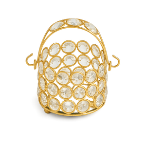 Handcrafted Metal Crystal Basket 2