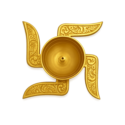 Handicraft Metal Swastik Diya