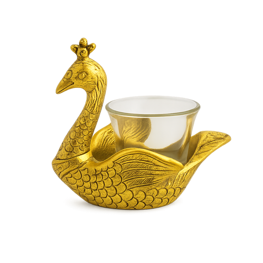 Handcrafted Metal Duck Candle Bowl