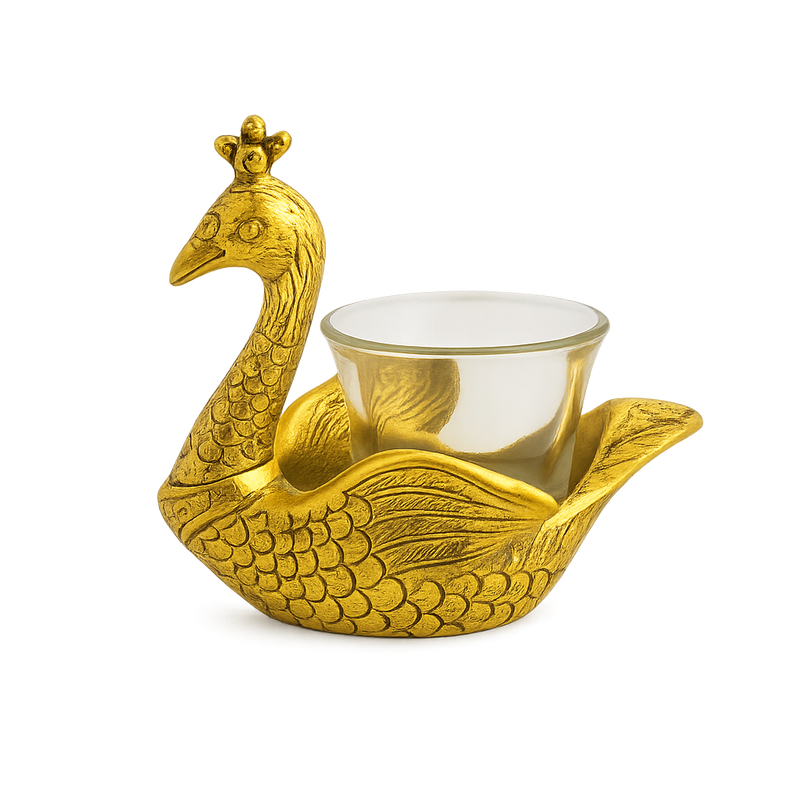 Handcrafted Metal Duck Candle Bowl