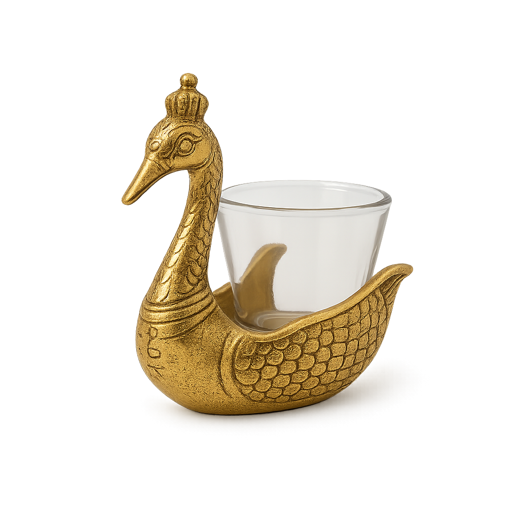 Handcrafted Metal Duck Candle Bowl