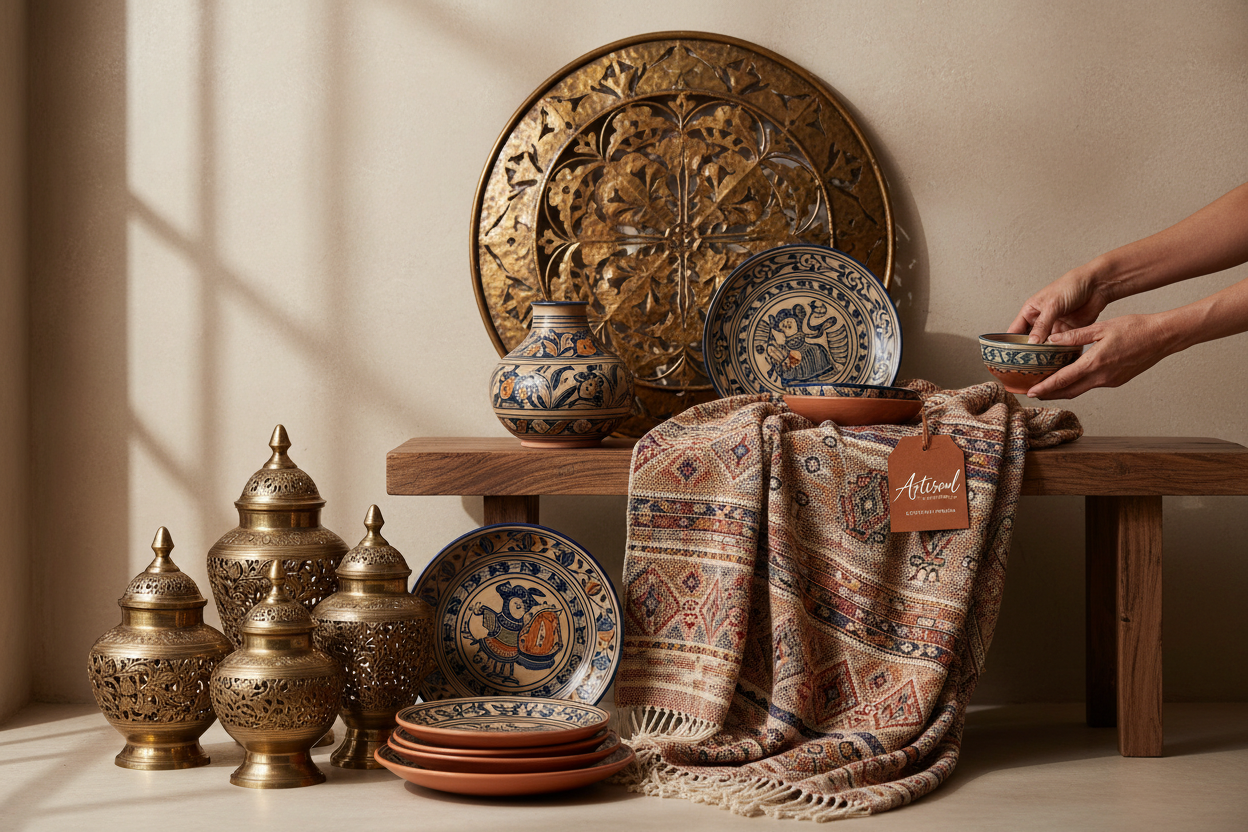 Artisoul Store India is a first of it’s kind design-led brand rooted in Indian craftsmanship.
We work with skilled artisans and direct makers across Rajasthan to create thoughtfully curated décor and gifting solutions for modern spaces and occasions.
Our focus lies in handmade, and culturally grounded products, designed not for mass consumption, but for meaning, longevity, and impact.
From corporate gifting and hospitality décor to institutional and experiential projects, Artisoul helps brands and occasions