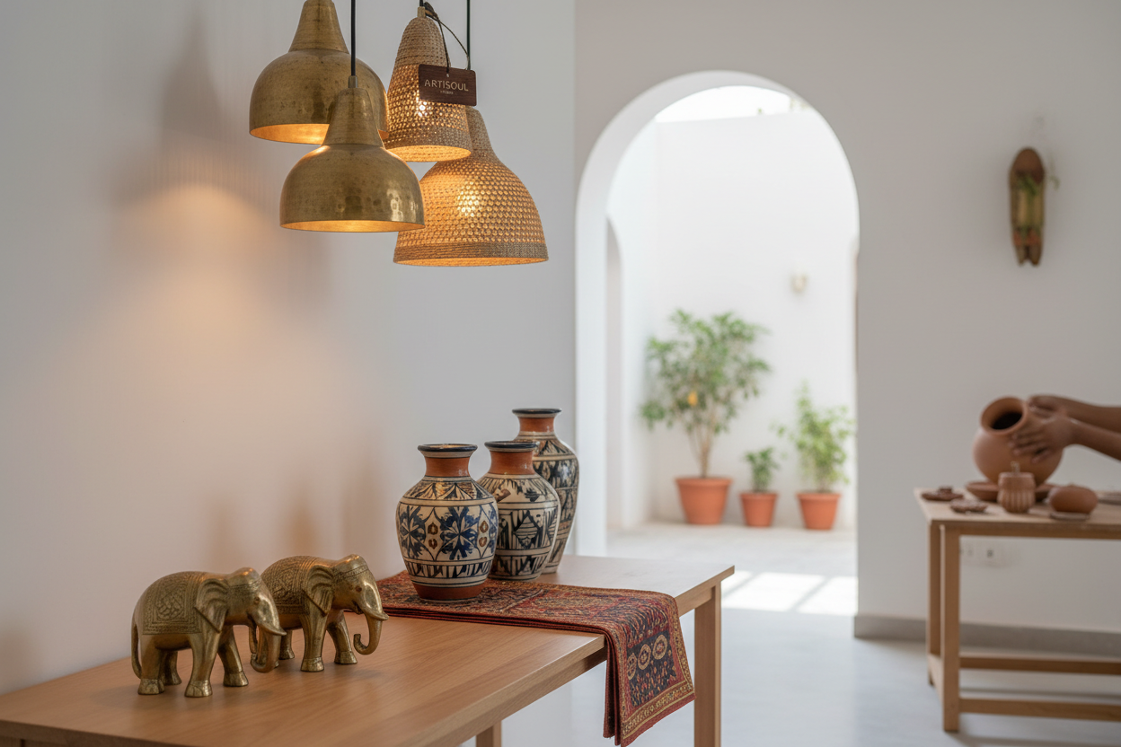 Artisoul Store India is a first of it’s kind design-led brand rooted in Indian craftsmanship.
We work with skilled artisans and direct makers across Rajasthan to create thoughtfully curated décor and gifting solutions for modern spaces and occasions.
Our focus lies in handmade, and culturally grounded products, designed not for mass consumption, but for meaning, longevity, and impact.
From corporate gifting and hospitality décor to institutional and experiential projects, Artisoul helps brands and occasions