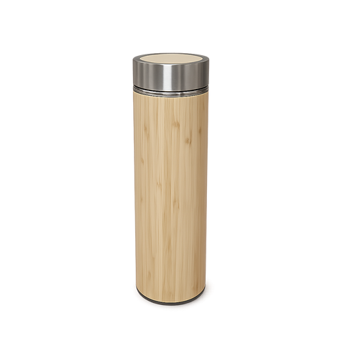 Bamboo insulated bottle