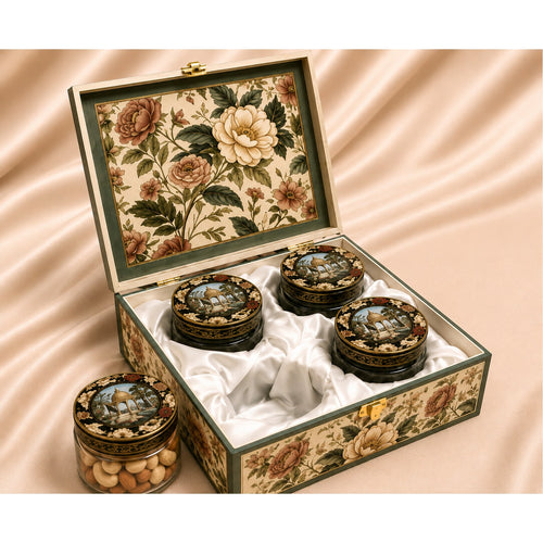 Floral Heritage 4-Jar - Corporate Diwali Gift Hamper