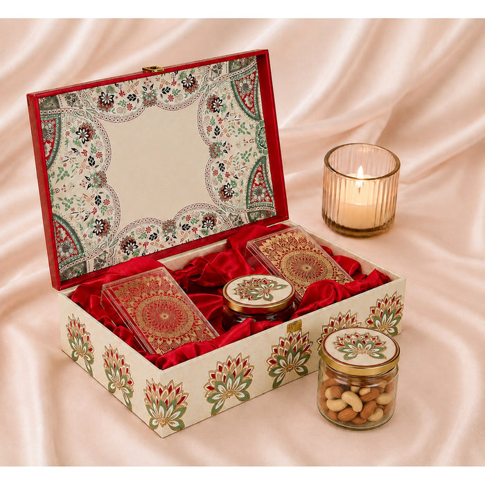 Floral Lotus Chocolate & Jar - Corporate Diwali Gift Hamper