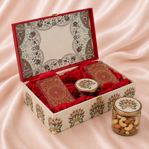 Floral Lotus Chocolate & Jar - Corporate Diwali Gift Hamper