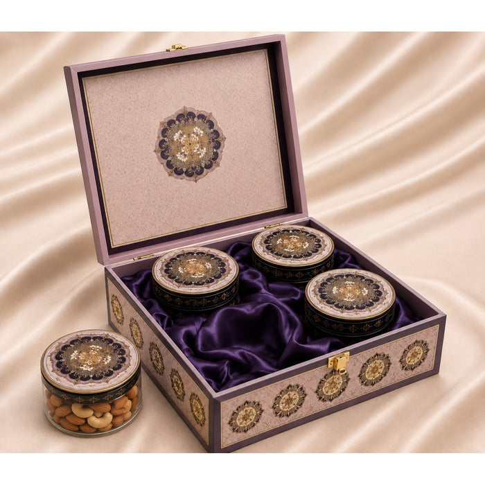 Lavender Mandala 4-Jar - Corporate Diwali Gift Hamper