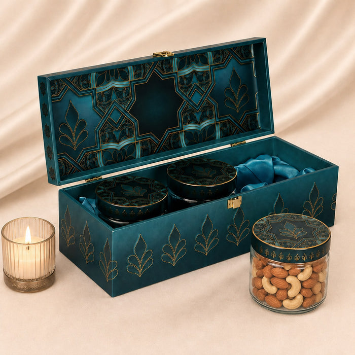 Blue Mystic 3-Jar - Corporate Diwali Gift Hamper