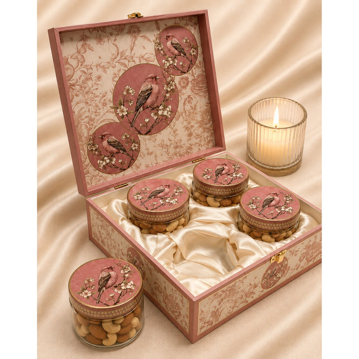 Pink Bird 4-Jar - Corporate Diwali Gift Hamper