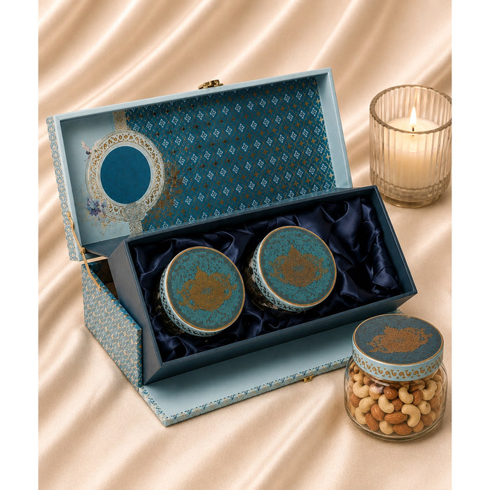 3-Jar Lift Blue Box - Corporate Diwali Gift Hamper