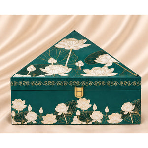 Blue Flower Triangle 3-Jar - Corporate Diwali Gift Hamper