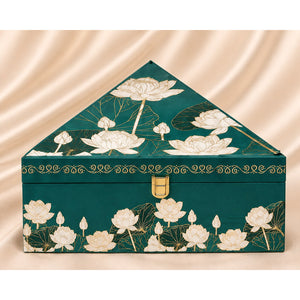 Blue Flower Triangle 3-Jar - Corporate Diwali Gift Hamper