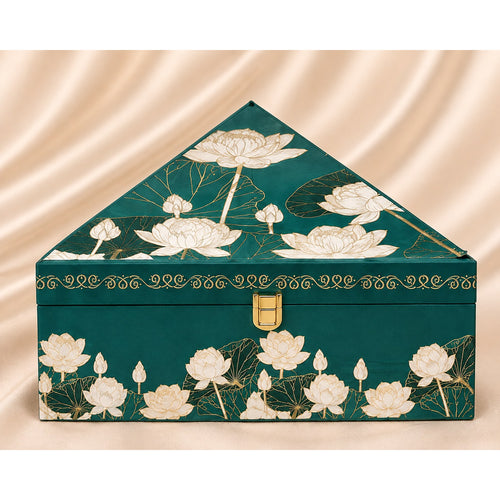 Blue Flower Triangle 3-Jar - Corporate Diwali Gift Hamper